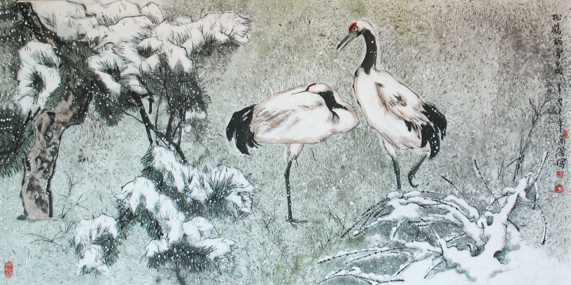 蔺高管国画花鸟作品