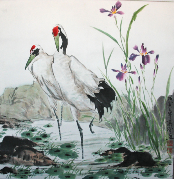 蔺高管国画花鸟作品