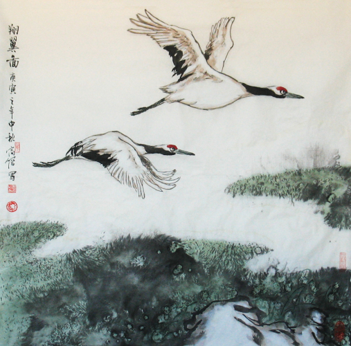 蔺高管国画花鸟作品