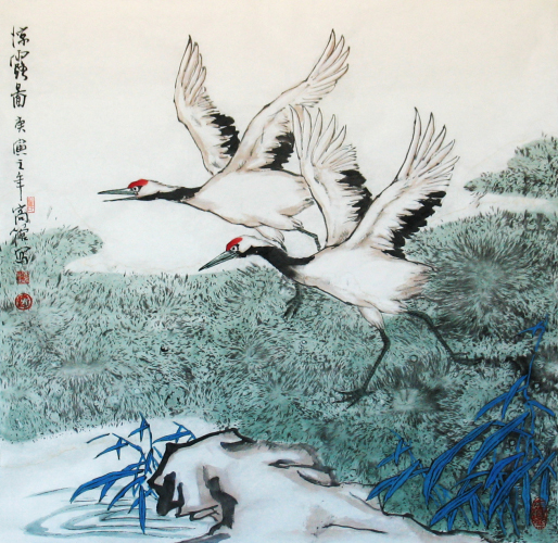 蔺高管国画花鸟作品