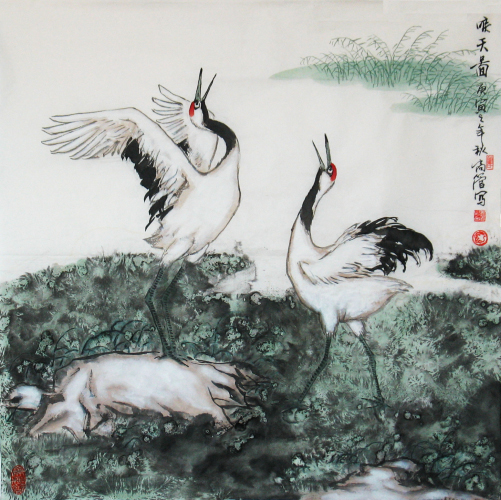 蔺高管国画花鸟作品