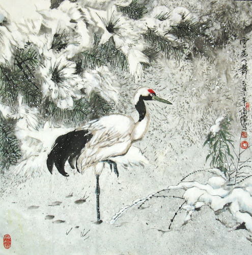 蔺高管国画花鸟作品