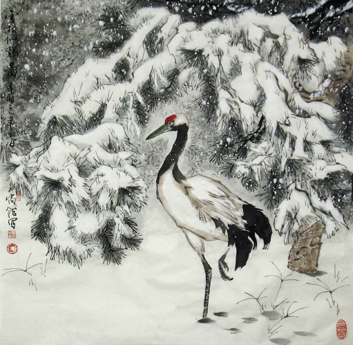 蔺高管国画花鸟作品