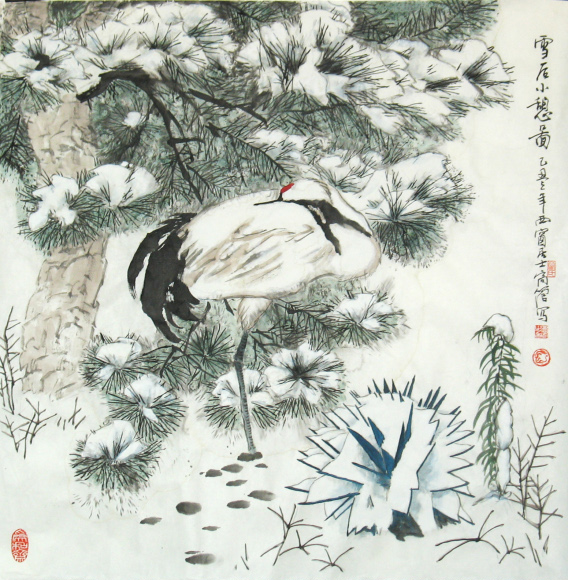 蔺高管国画花鸟作品