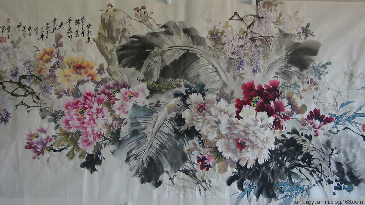 霍宝廷国画花鸟作品