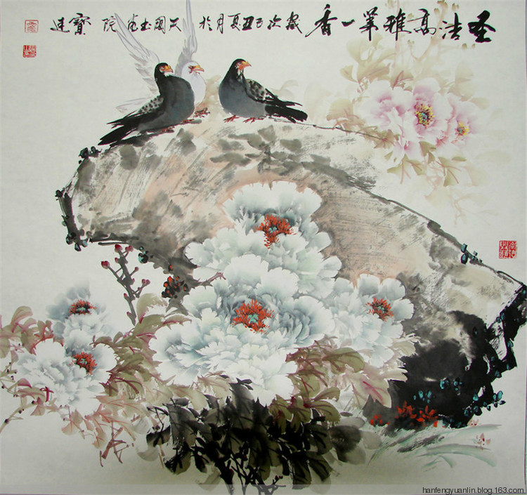 霍宝廷国画花鸟作品