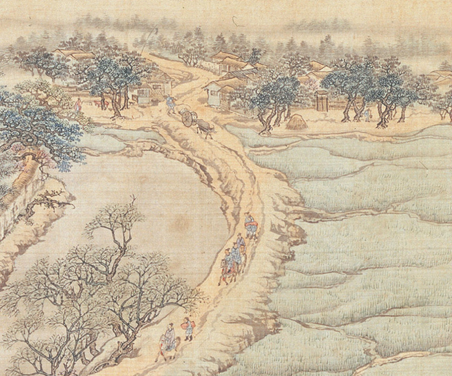 袁江国画山水:东园图卷