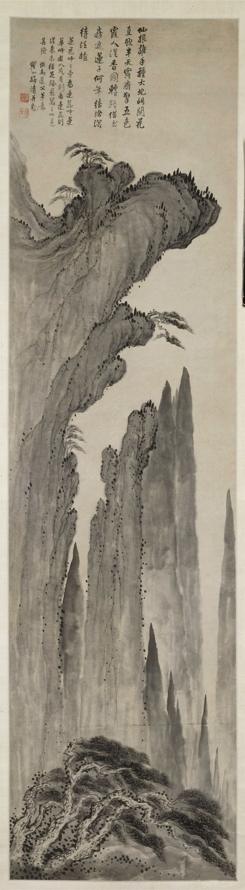 梅清国画山水作品