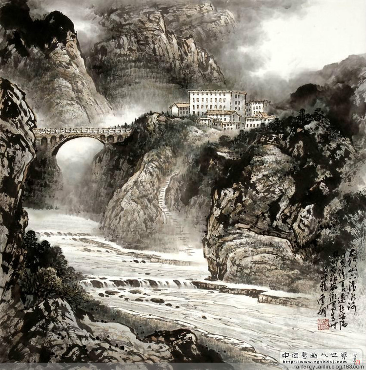 施云翔国画山水作品