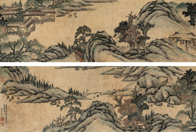文伯仁国画山水作品