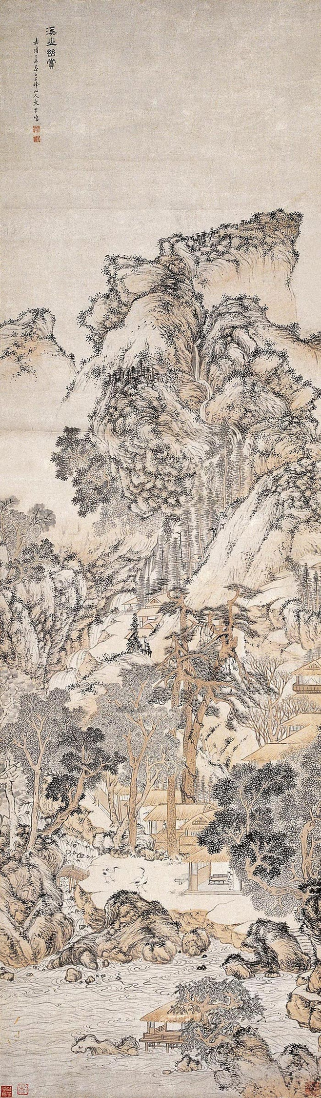 文伯仁国画山水作品