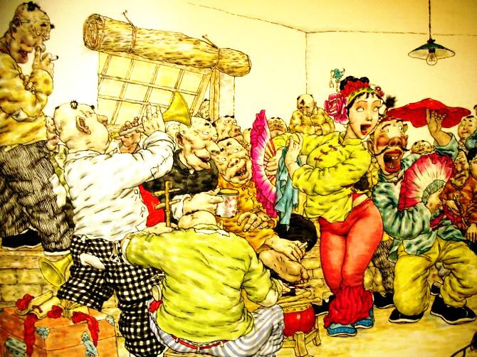 吴向东农村幽默风景画