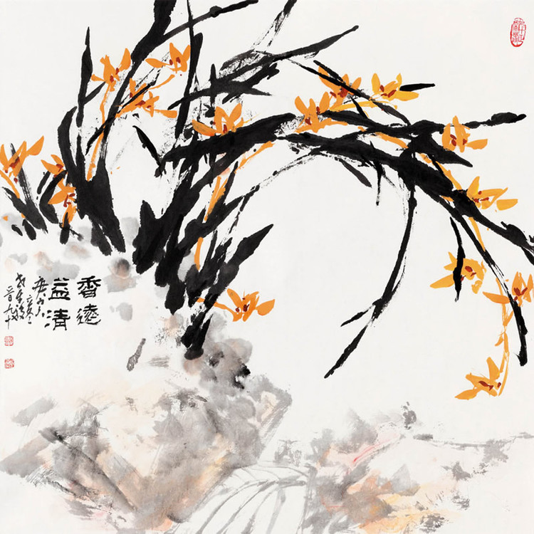 刘伯骏写意花鸟画