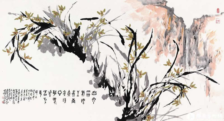 刘伯骏写意花鸟画