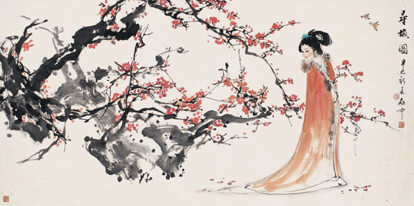 大师传统中国风伍启中山水水墨画欣赏