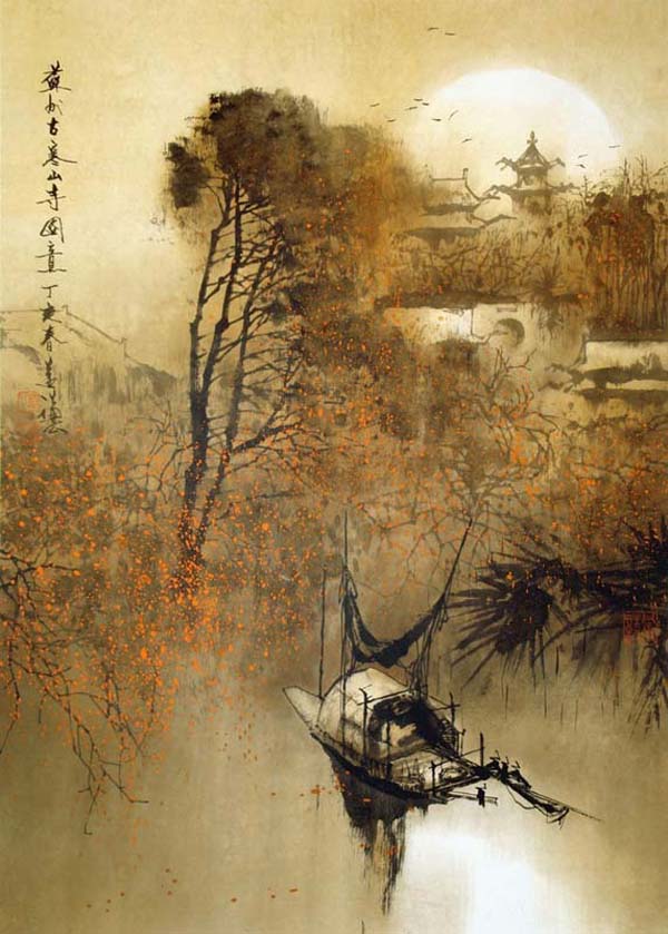 舒益谦田园山水画作品欣赏