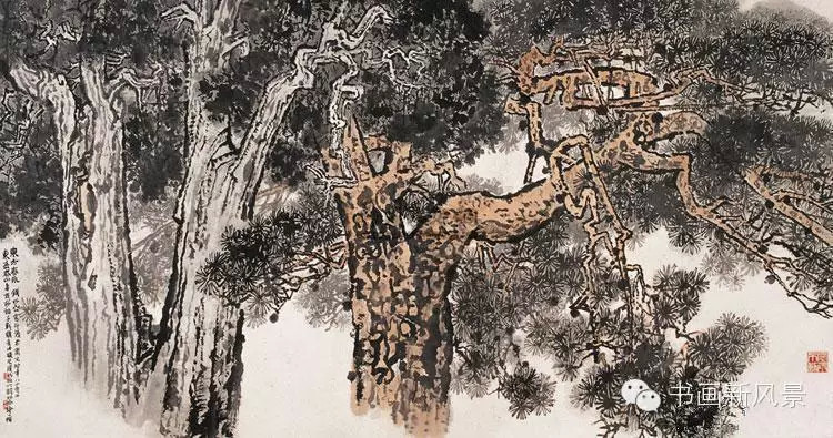 钱松嵒国画松树