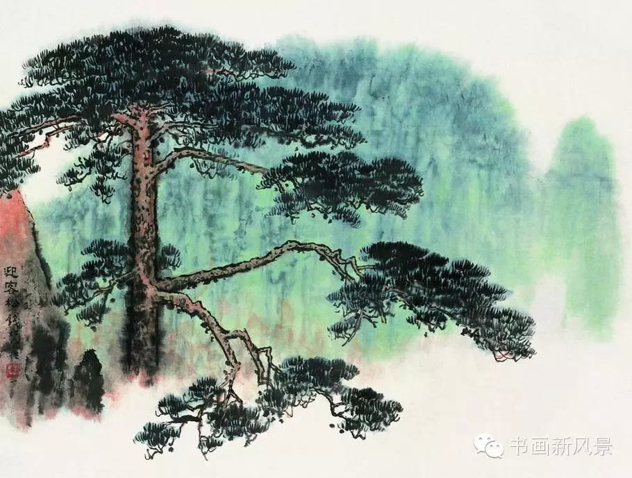 钱松嵒国画松树