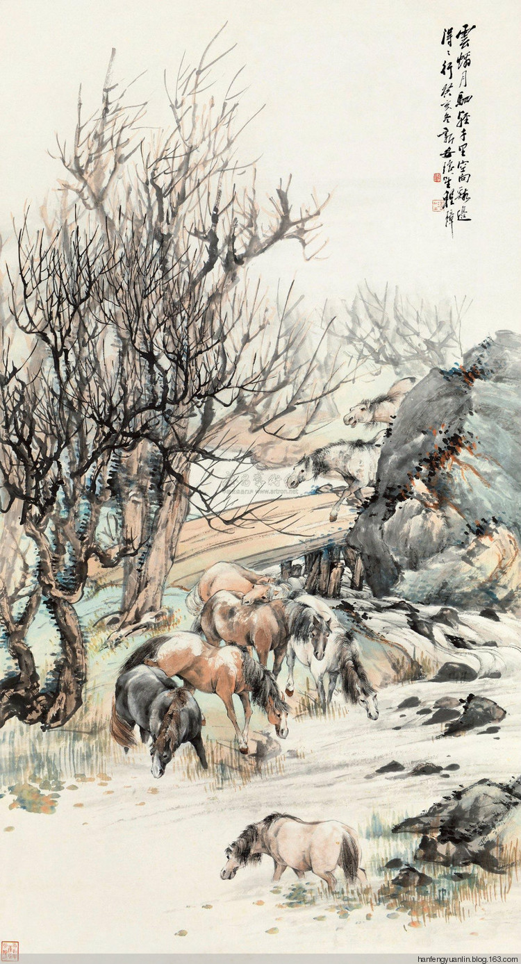 程瑶笙国画山水作品