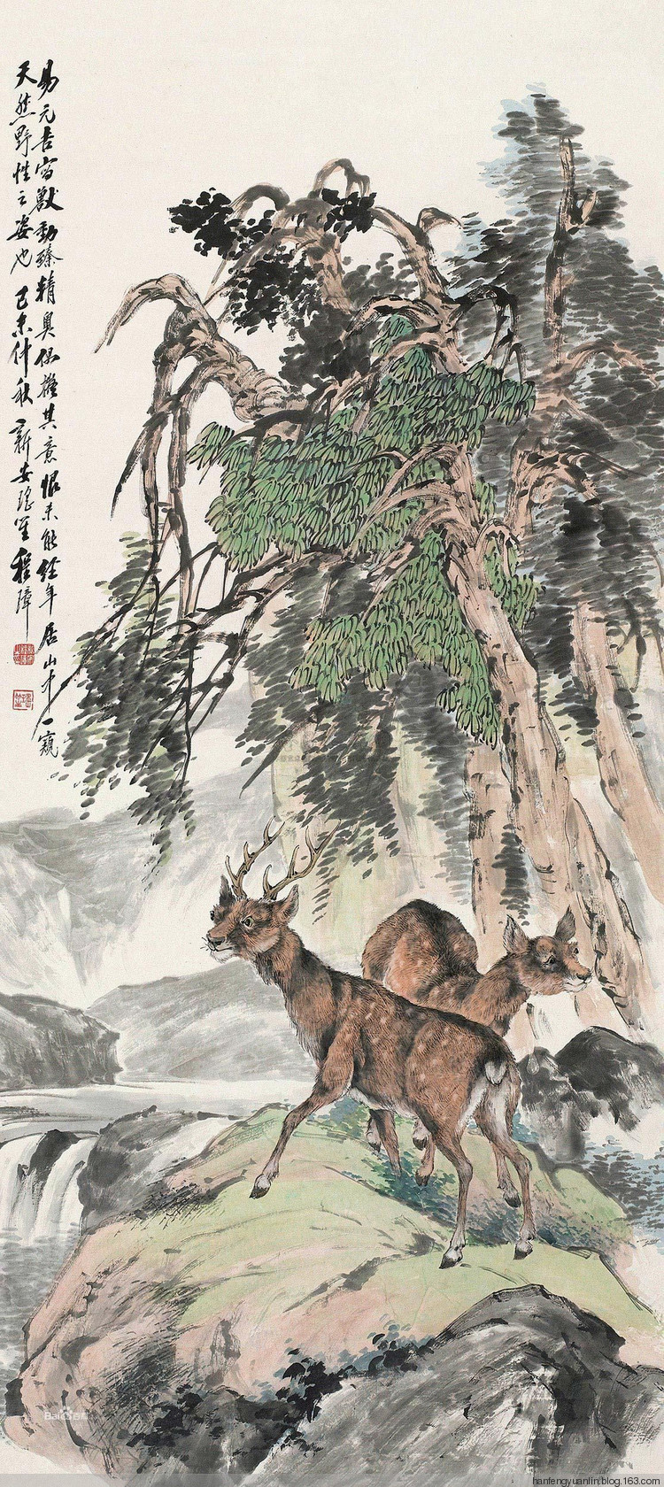 程瑶笙国画山水作品