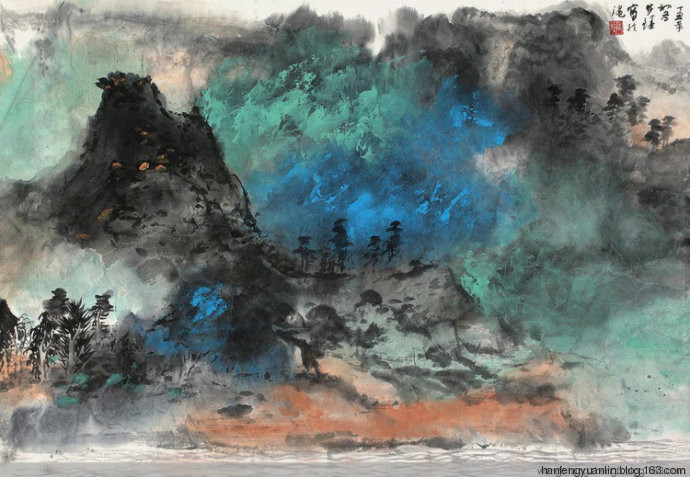 罗步臻国画山水作品