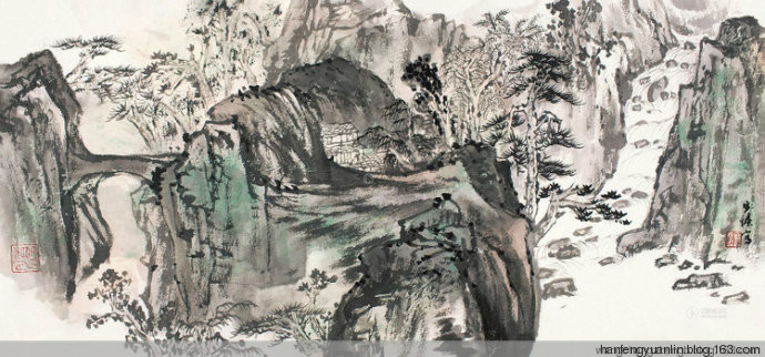 罗步臻国画山水作品
