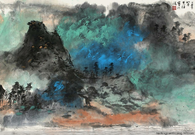 罗步臻国画山水作品