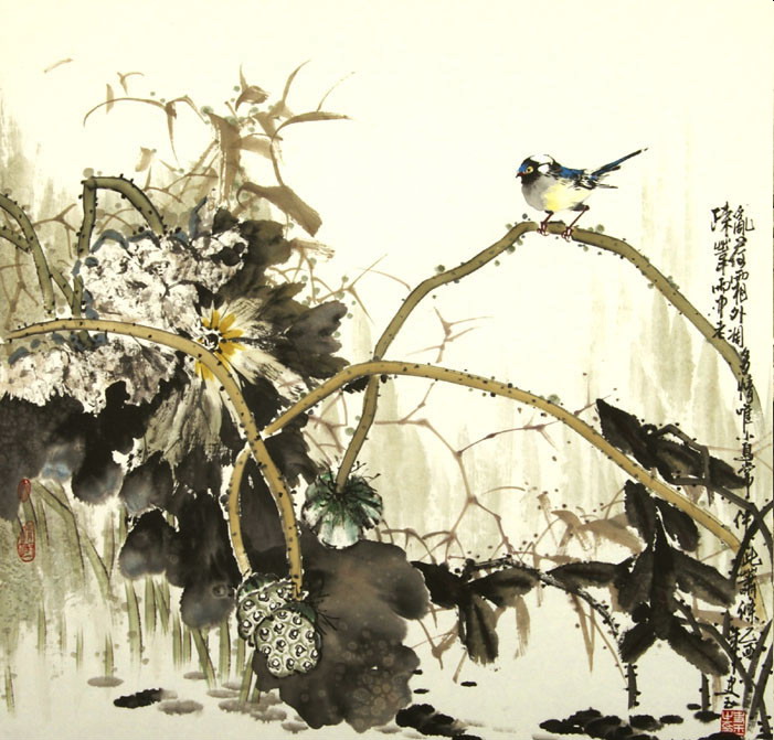 史玉国画花鸟作品