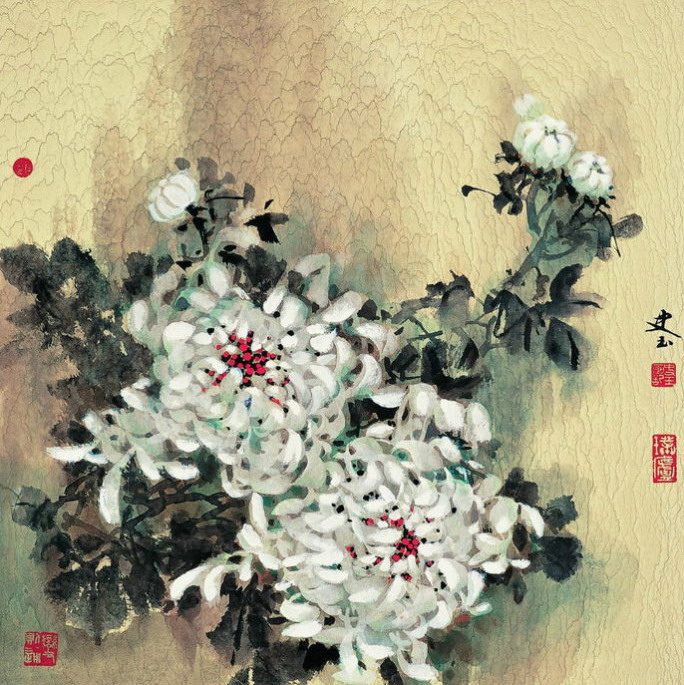 史玉国画花鸟作品
