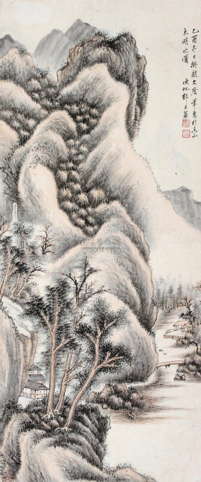 郁文华国画山水作品