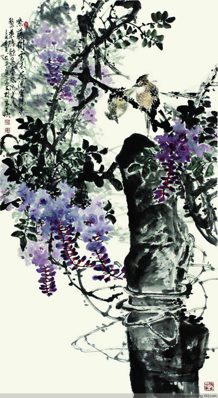梁宗文国画花鸟作品
