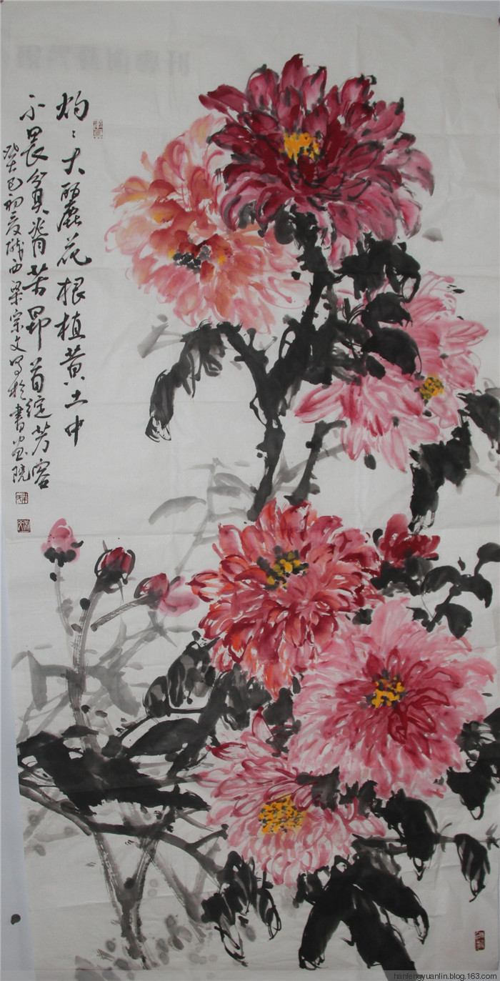 梁宗文国画花鸟作品