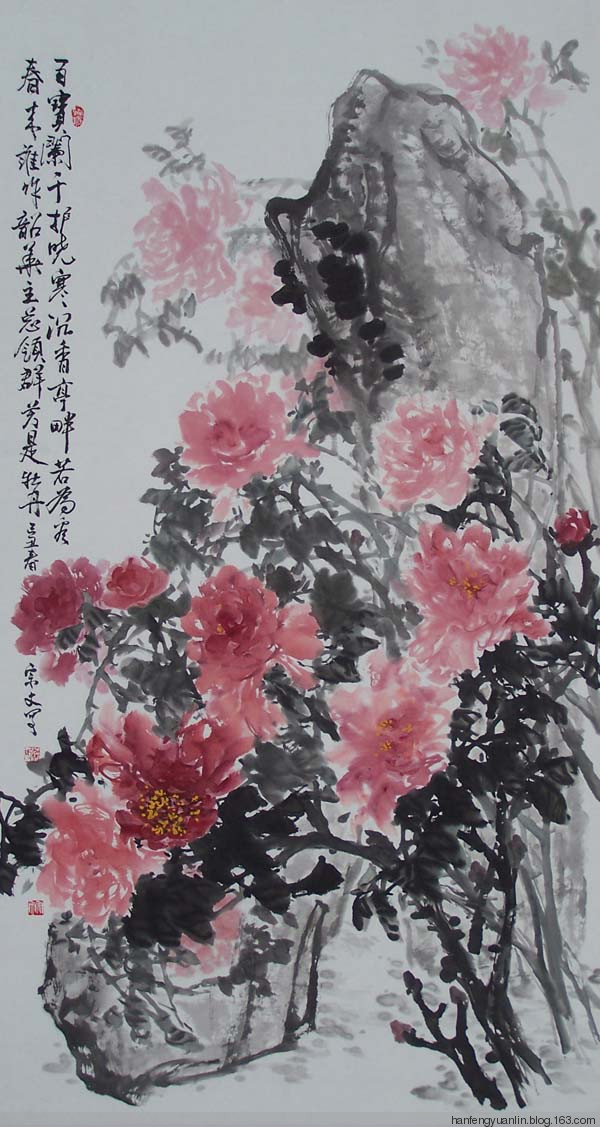 梁宗文国画花鸟作品