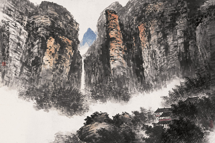吴养木国画山水作品