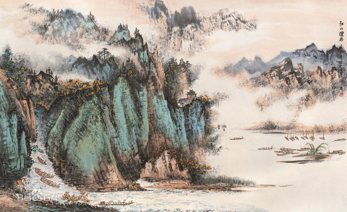 陶一清国画山水作品