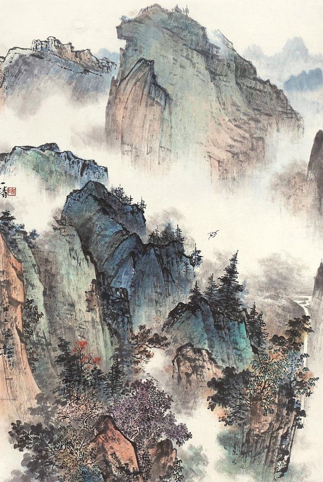 陶一清国画山水作品