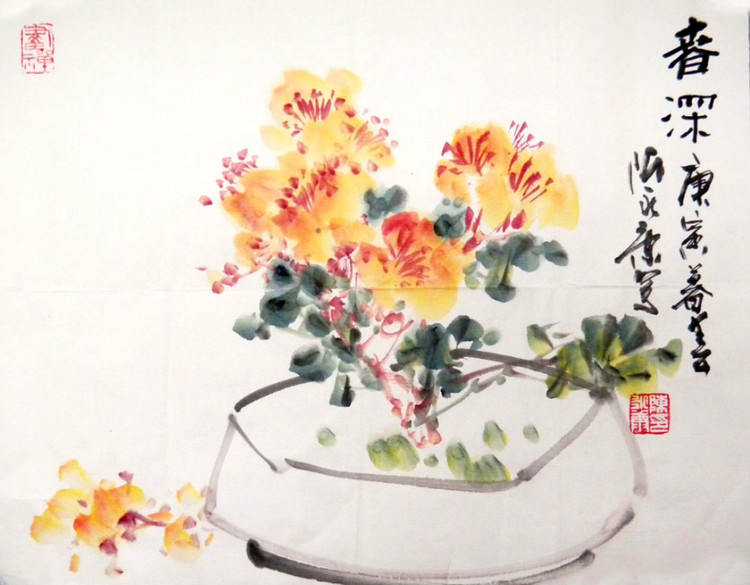 陈永康国画花鸟作品