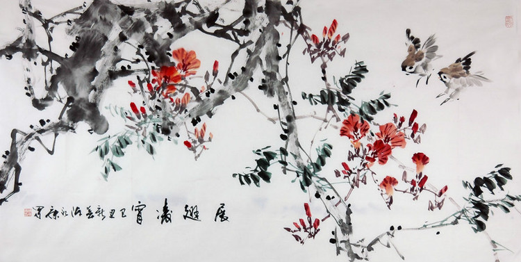 陈永康国画花鸟作品