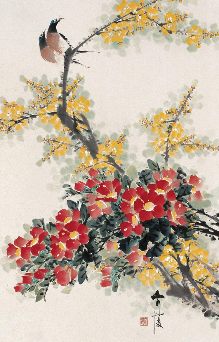 房介复国画花鸟作品