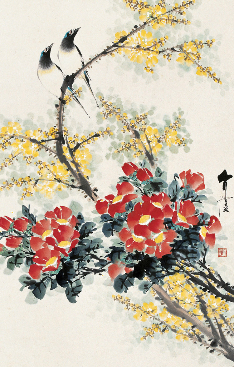 房介复国画花鸟作品