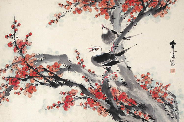 房介复国画花鸟作品