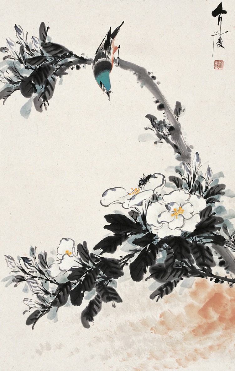 房介复国画花鸟作品