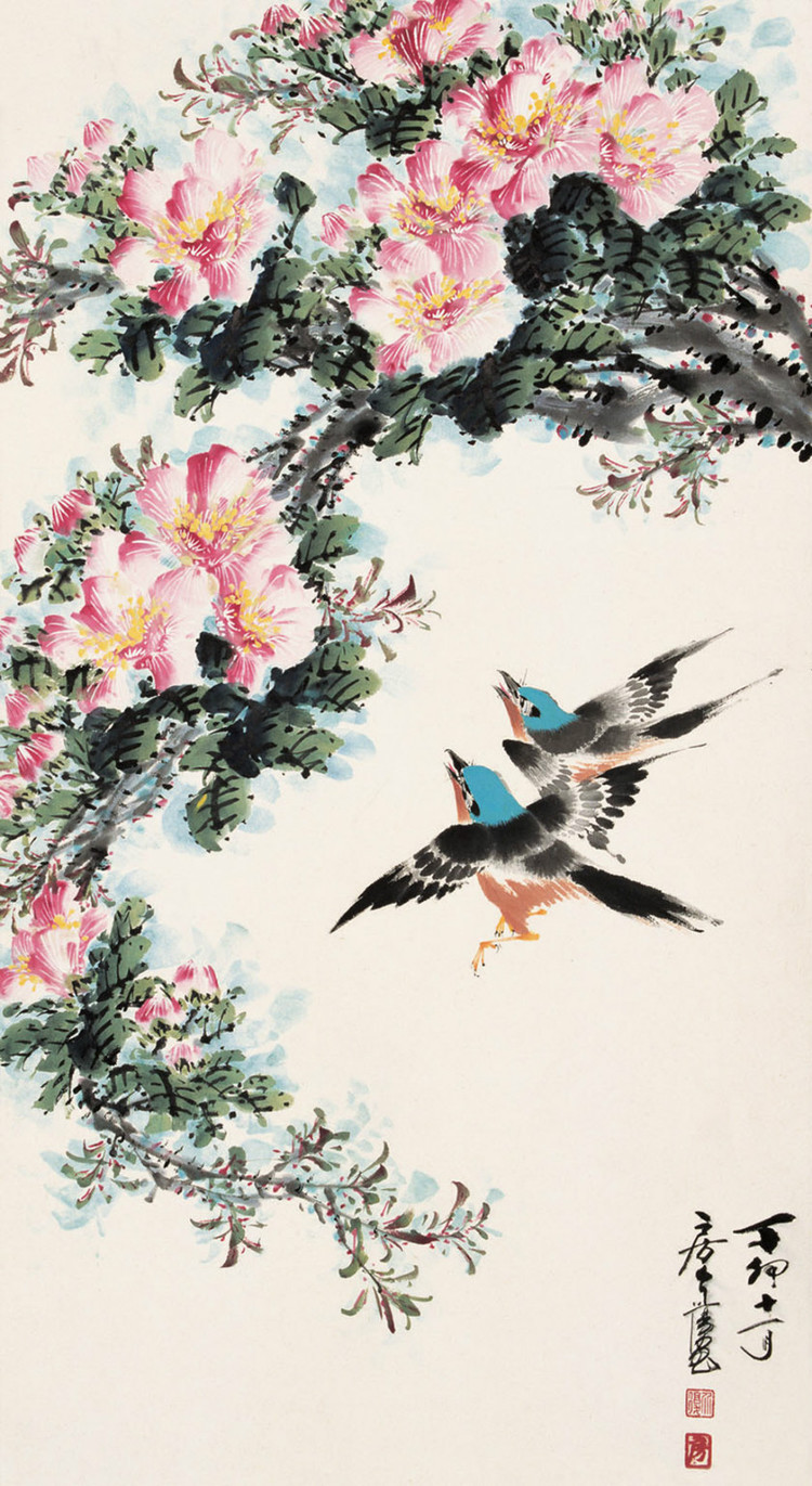 房介复国画花鸟作品