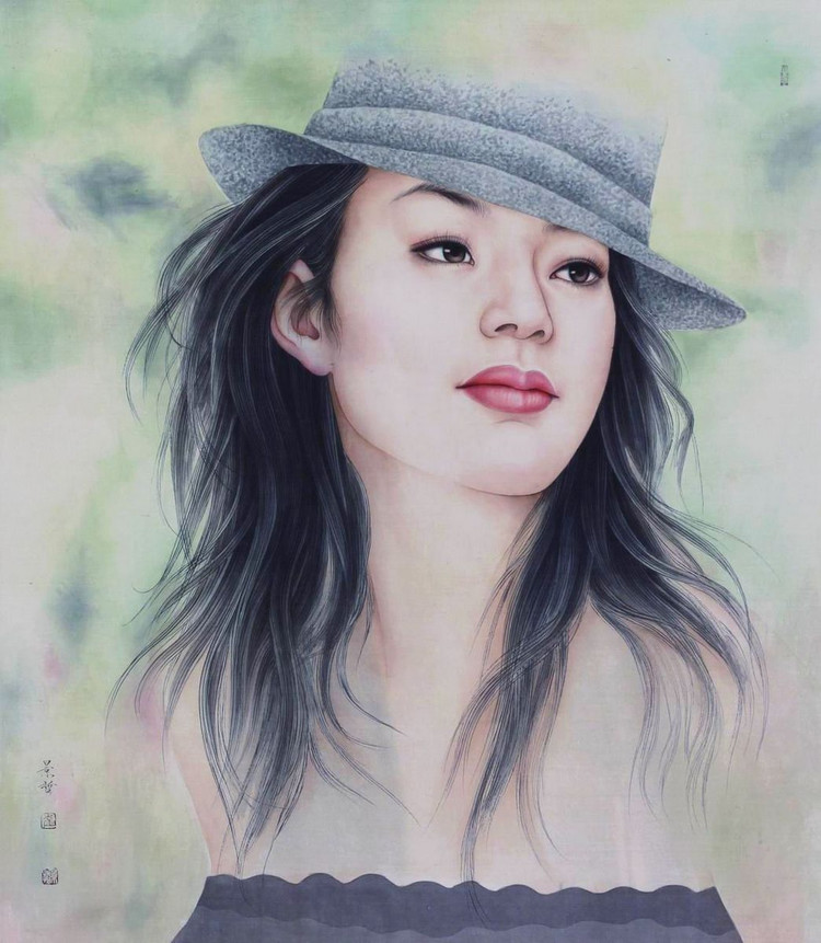 崔景哲国画人物作品