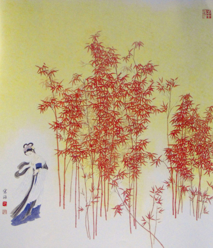 戴宏海国画人物作品