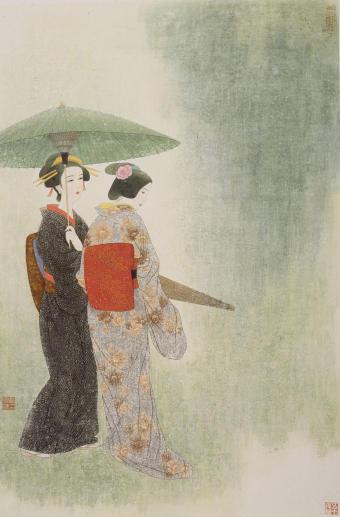 戴宏海国画人物作品
