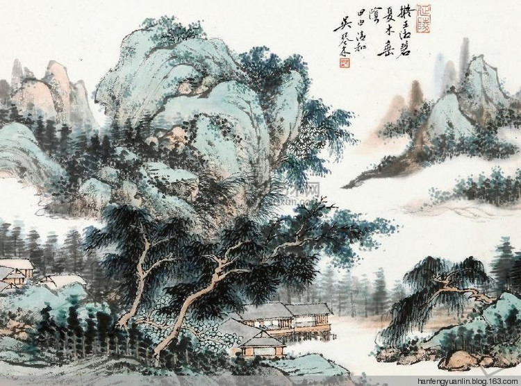 季观之国画山水作品