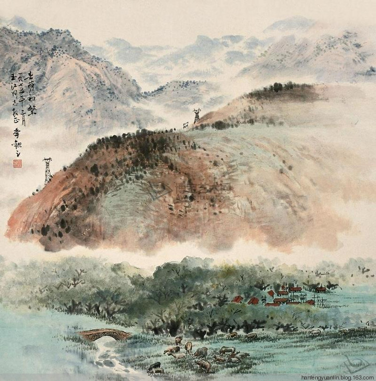 季观之国画山水作品