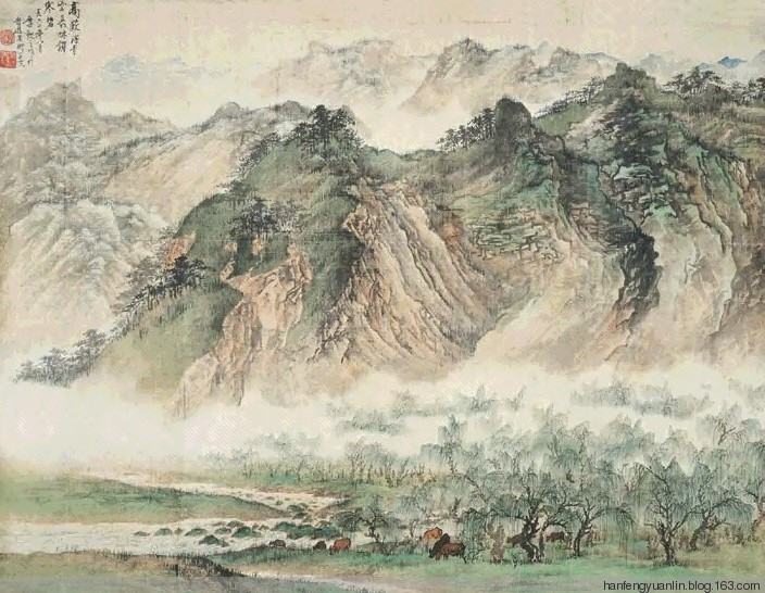 季观之国画山水作品