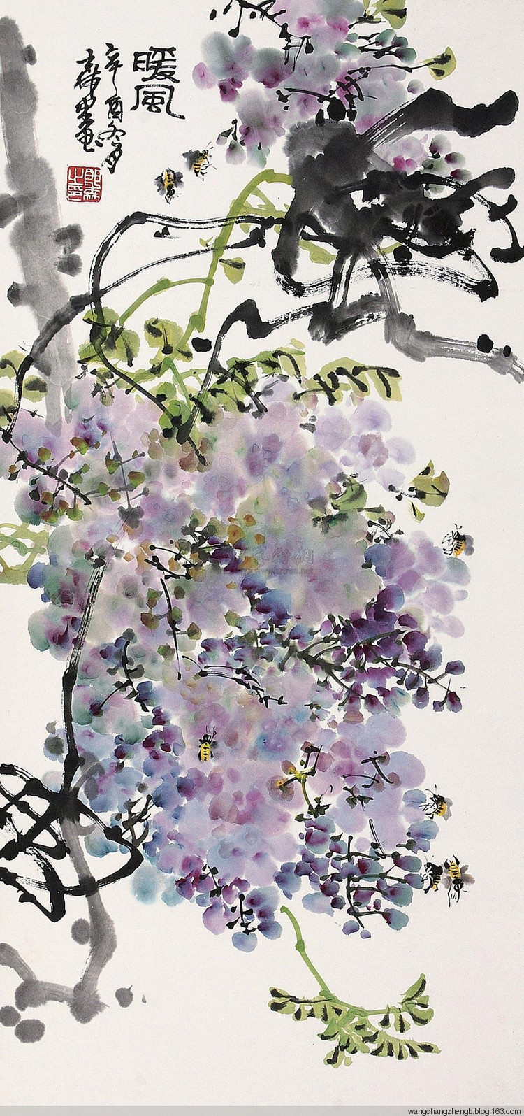 郎森国画花鸟作品